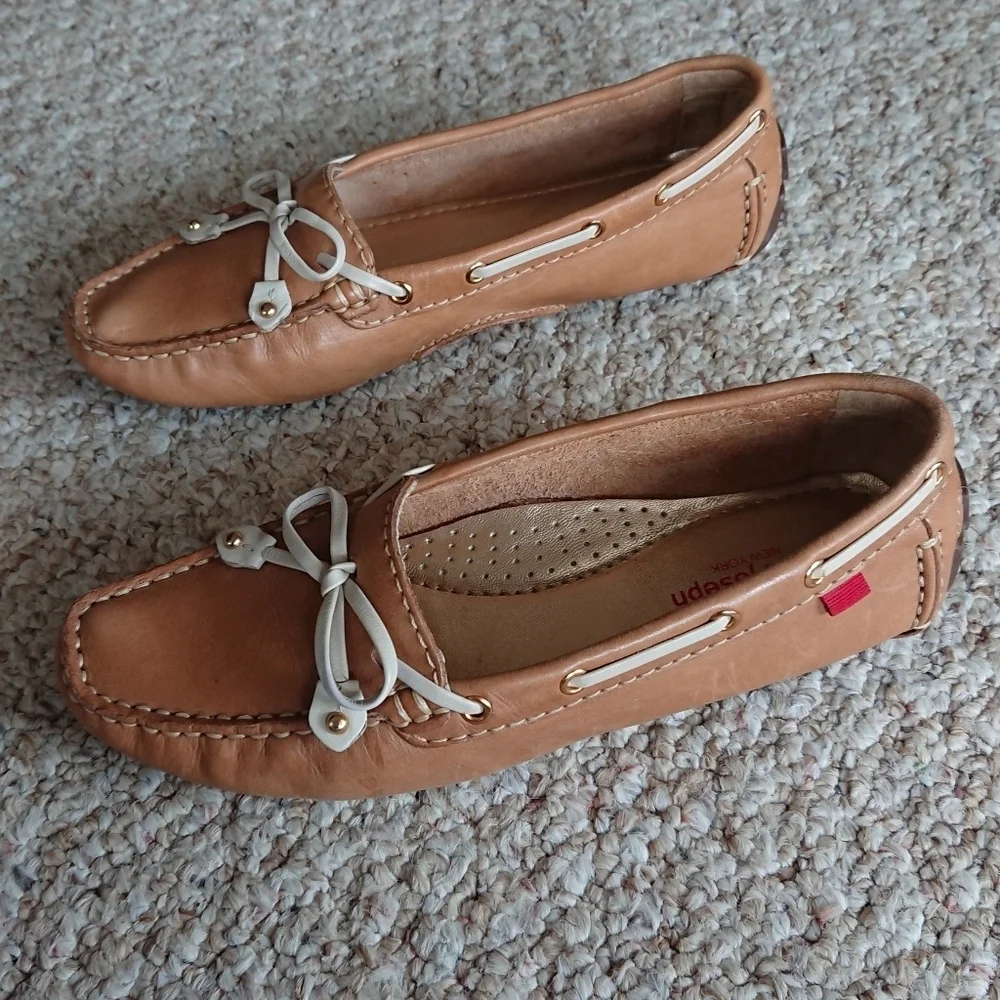 Marc Joseph Cypress Hill Tan Leather Loafers size 6